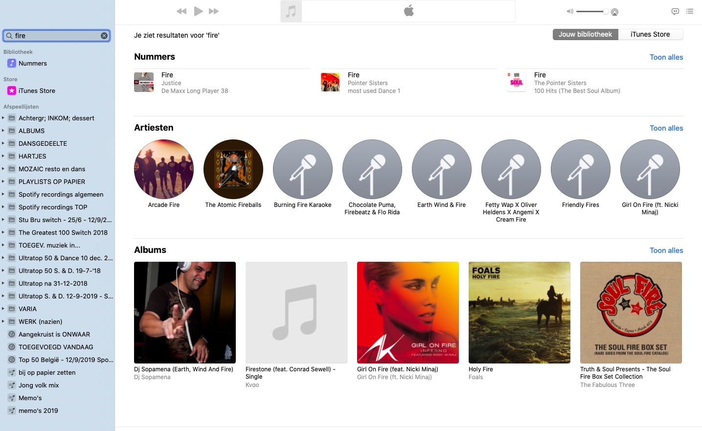 Muziek app zoekopdracht in macOS Catalina.jpg