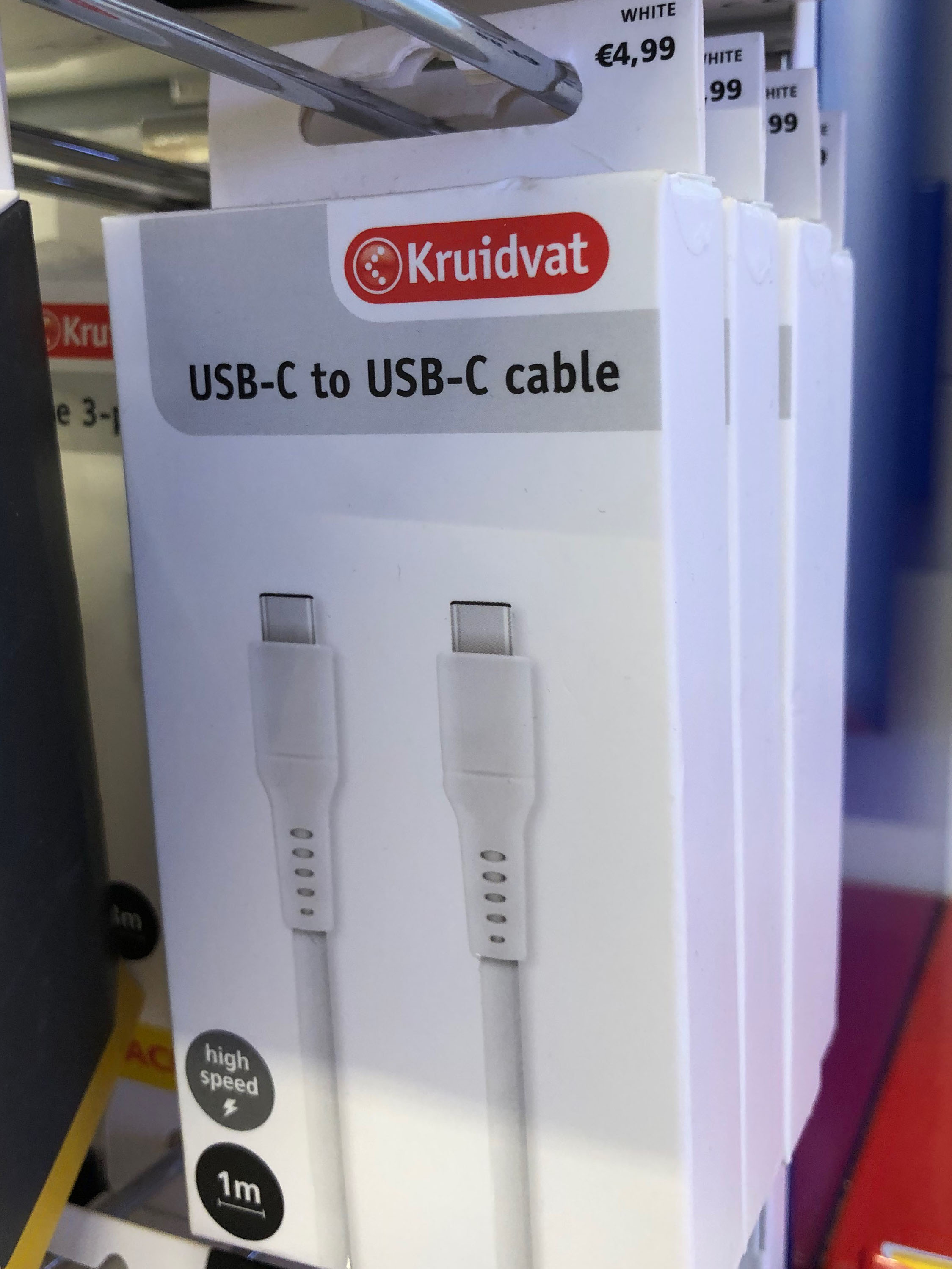 Intuïtie Dosering adverteren USB-C laadkabel bij Kruidvat voor maar 4,99